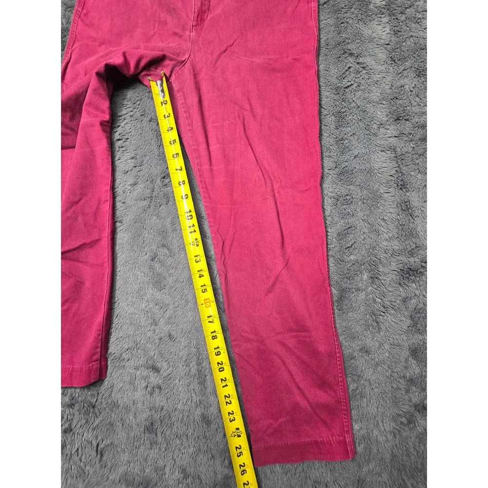 Old Navy Pixie Pants Womens 12 Regular Pink Berry Ankle Chino Trousers 1166